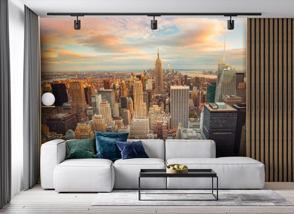 Vista urbana al atardecer — interior 1