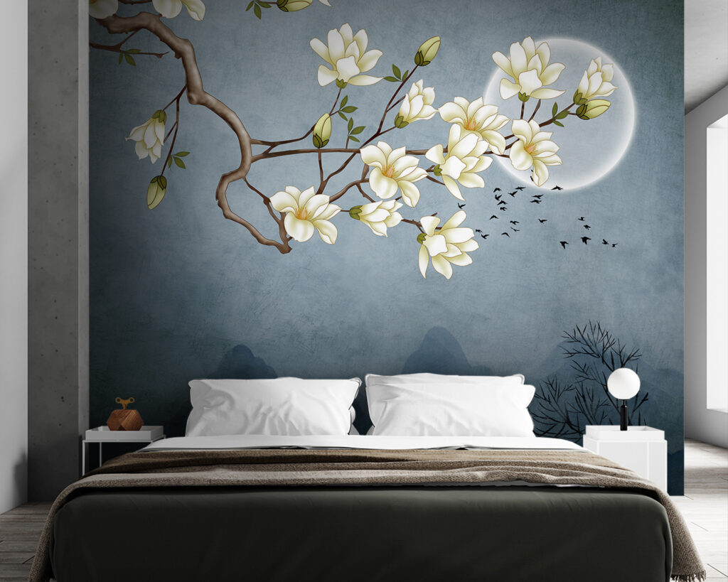 Flores blancas y luna — interior 2
