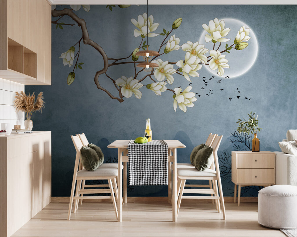 Flores blancas y luna — interior 3