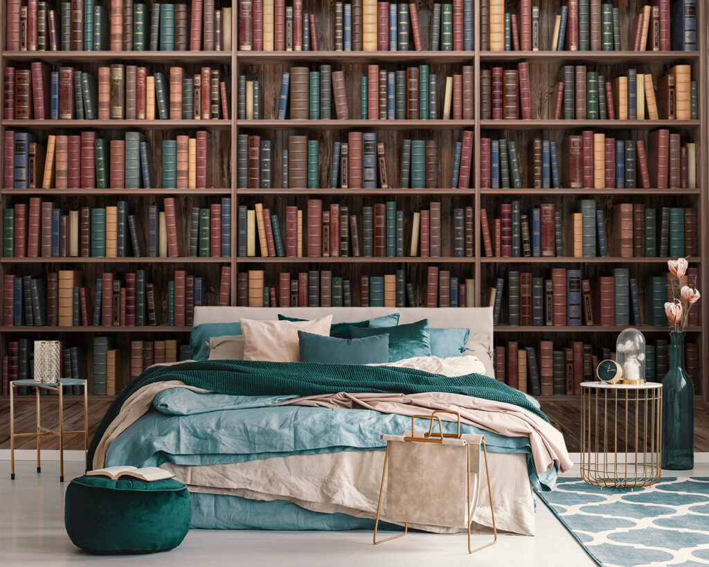 Libros en rincón tranquilo — interior 2
