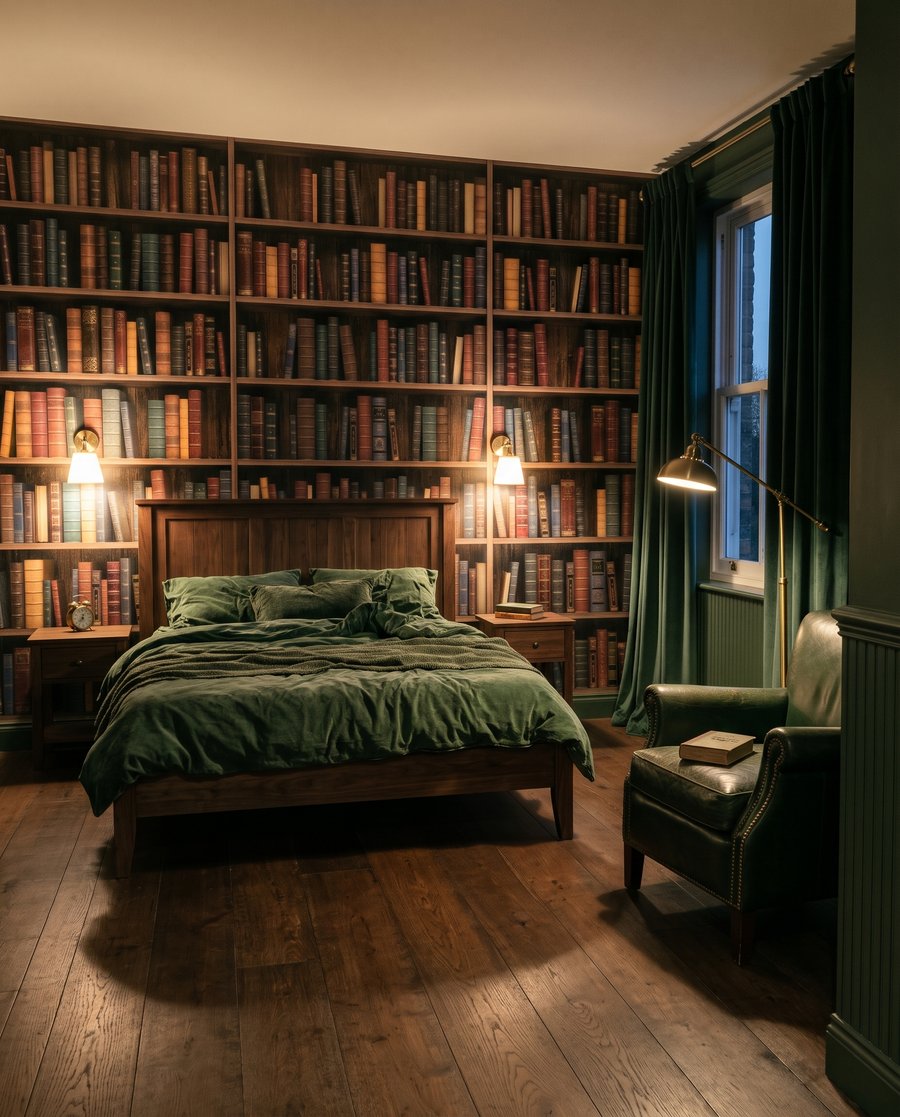 Libros en rincón tranquilo en un interior