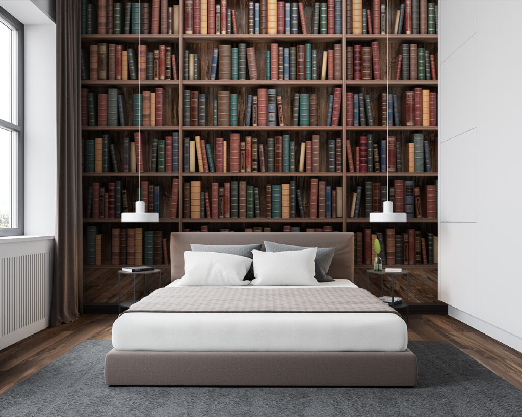 Libros en rincón tranquilo — interior 4