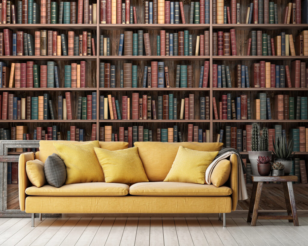 Libros en rincón tranquilo — interior 8
