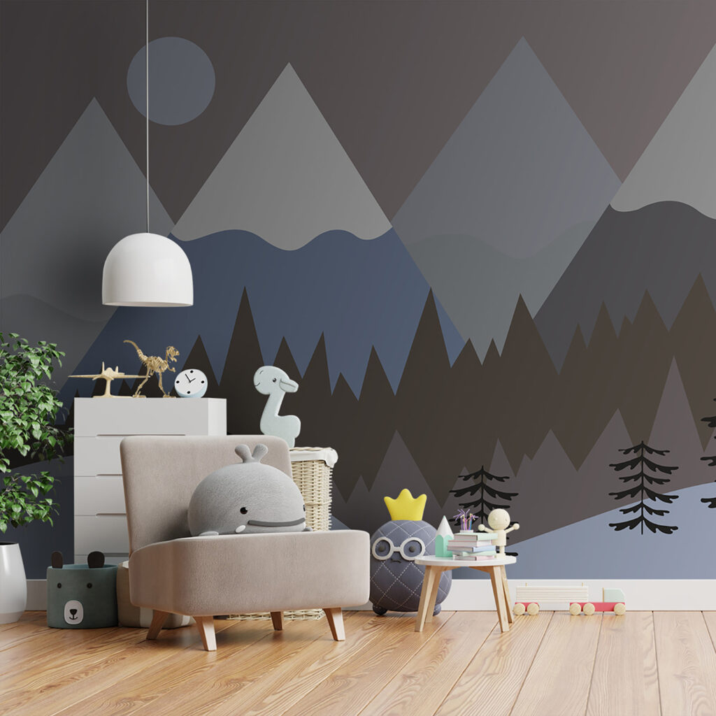 Montañas sobre el bosque — interior 1