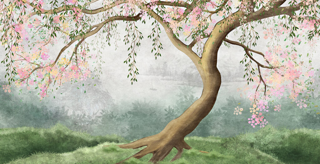 Árbol en flor — diseño completo