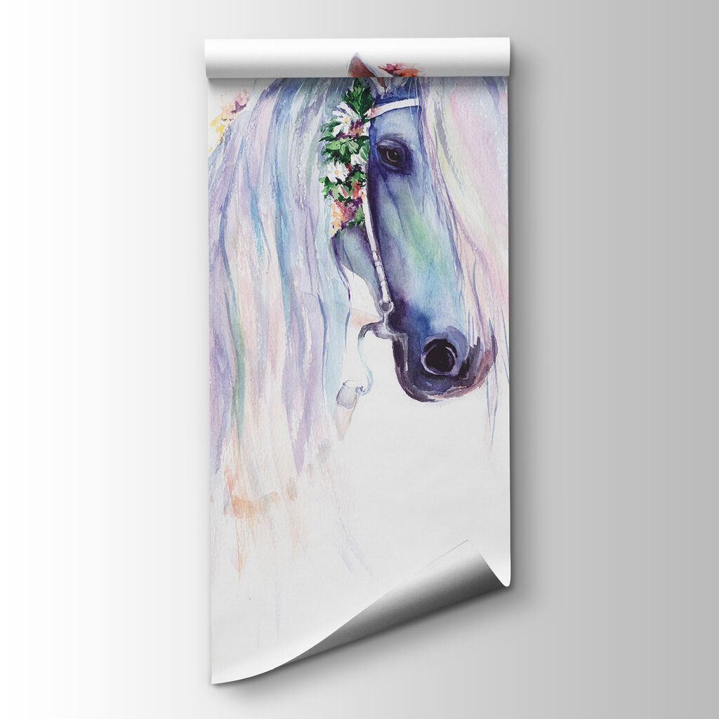 Caballo con guirnalda floral — vista del producto