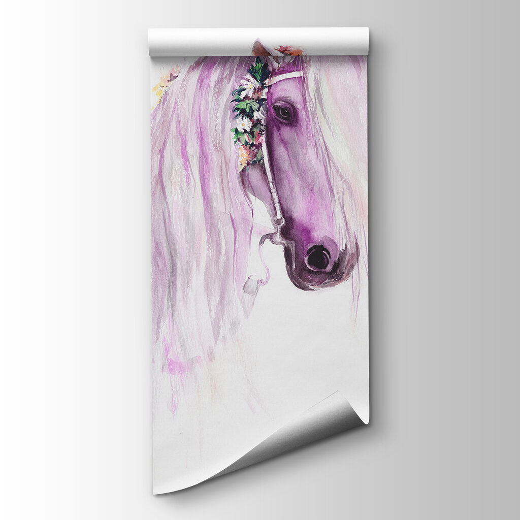 Caballo con guirnalda floral — vista del producto