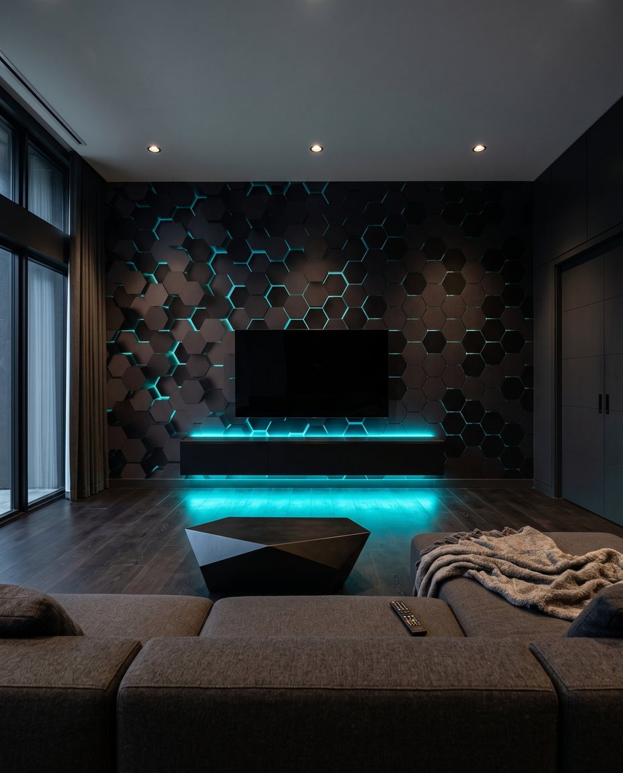 Luz entre hexágonos — interior 5