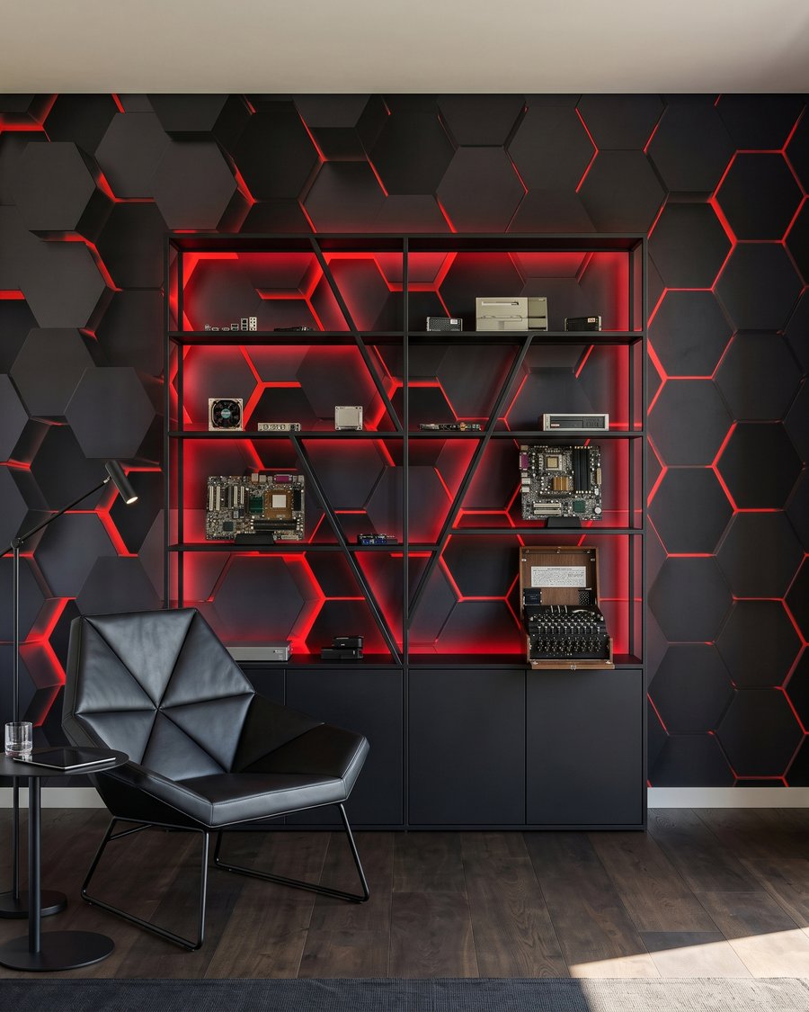 Luz entre hexágonos — interior 1