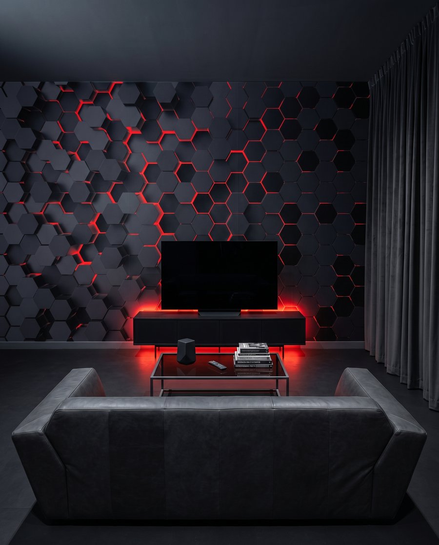 Luz entre hexágonos — interior 3