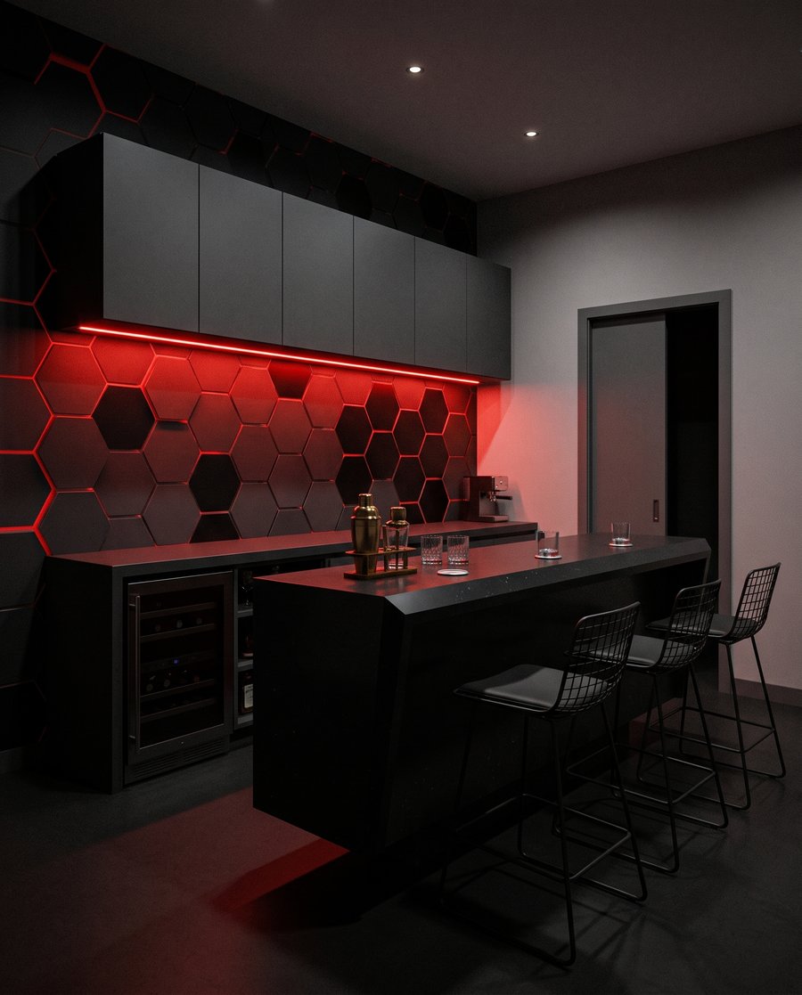 Luz entre hexágonos — interior 4
