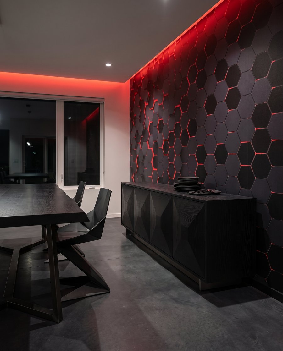 Luz entre hexágonos — interior 5