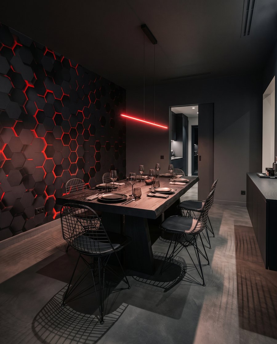 Luz entre hexágonos — interior 6