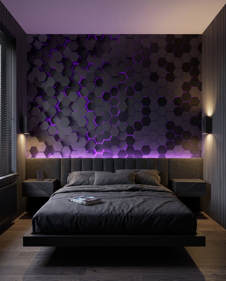 Luz entre hexágonos — interior 2