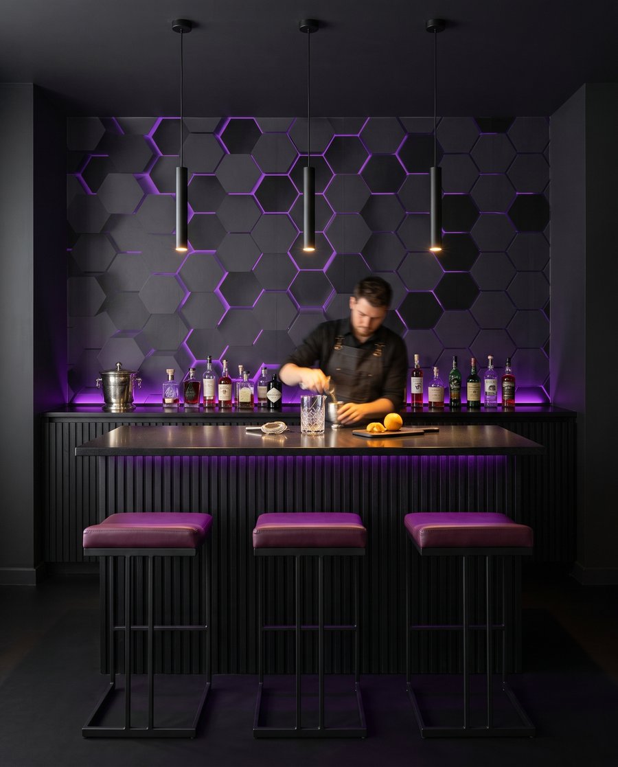Luz entre hexágonos — interior 5
