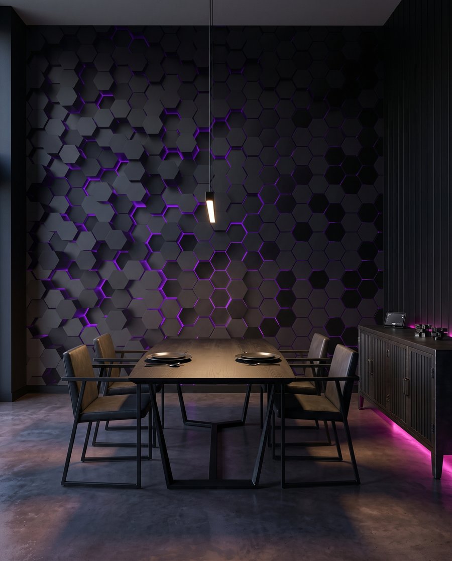 Luz entre hexágonos — interior 6