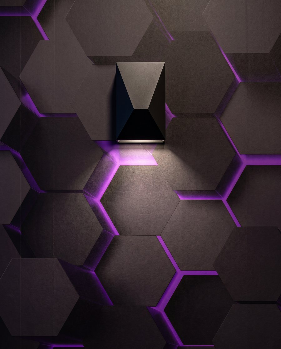 Luz entre hexágonos — detalle