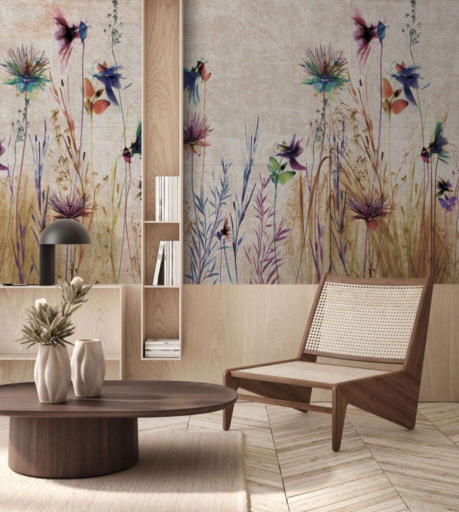 Tallos finos en lila — interior 2