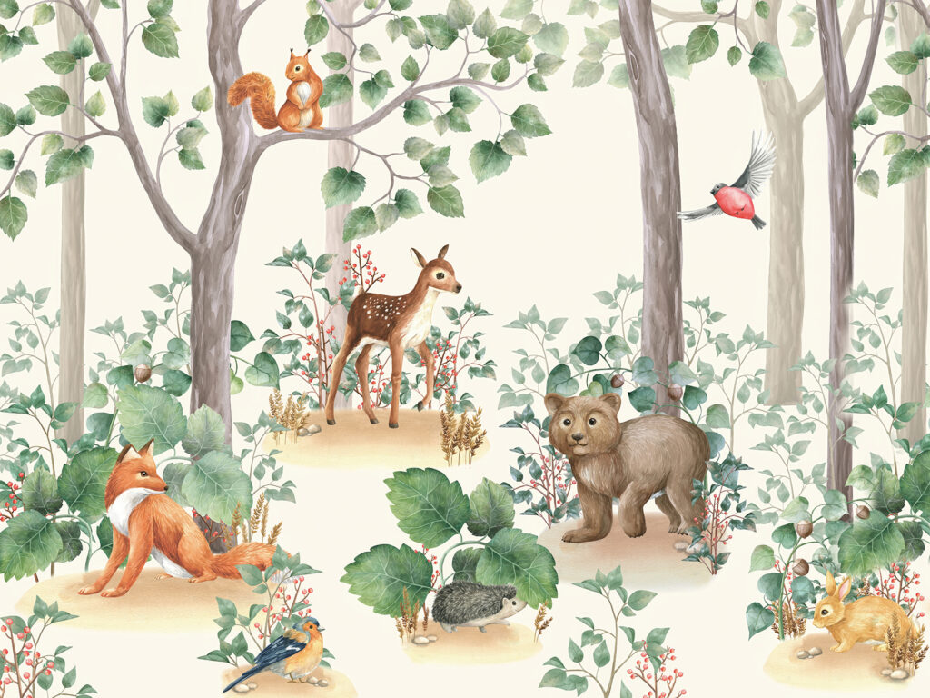 Animales del bosque — diseño completo