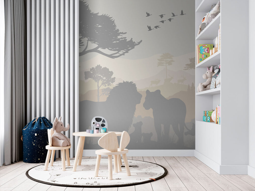 Leones en silueta — interior 3
