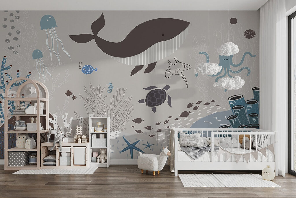 Ballena en jardín marino — interior 3