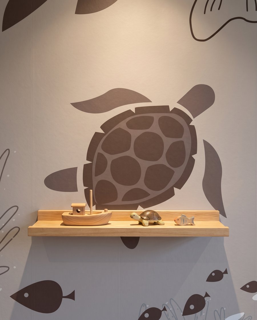 Ballena en jardín marino — detalle