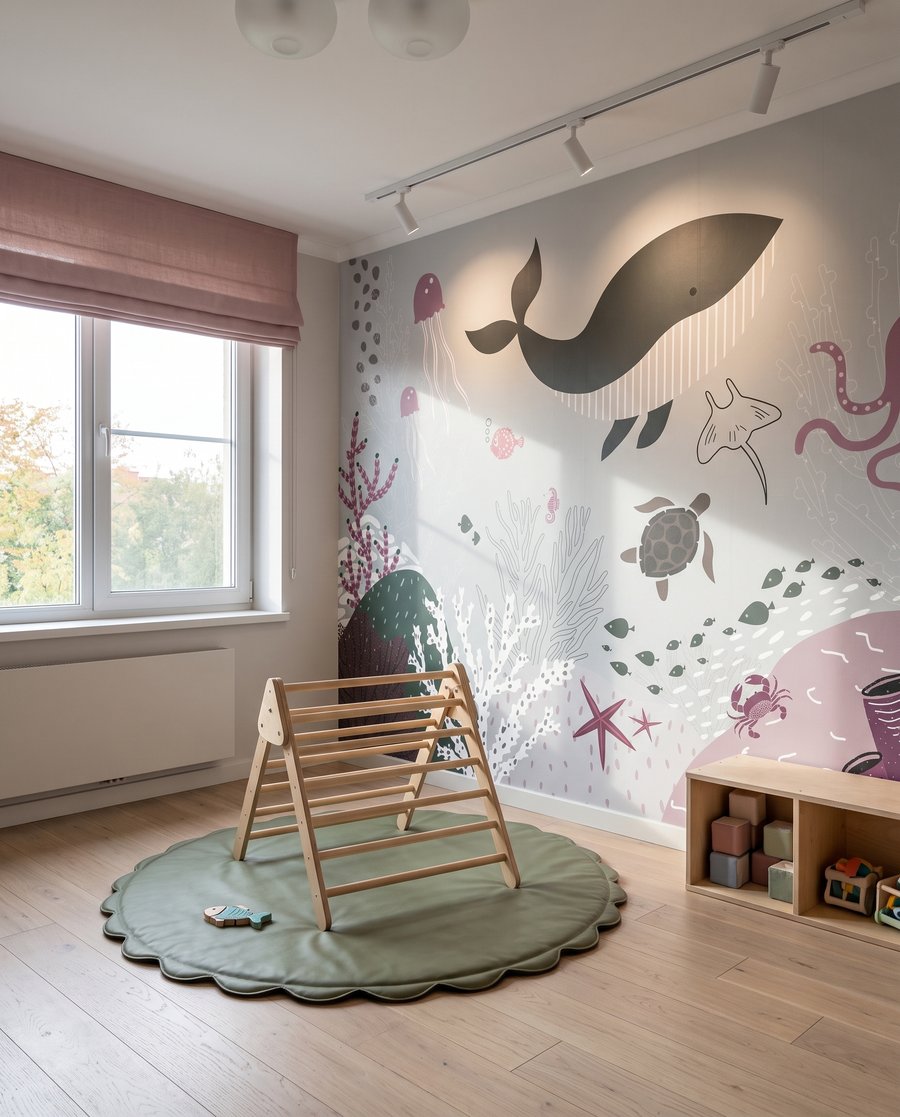 Ballena en jardín marino — interior 5