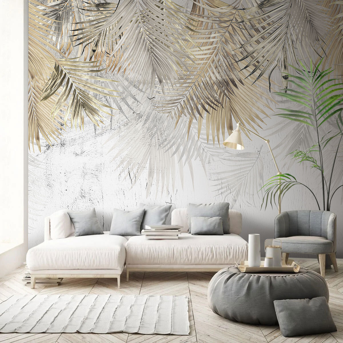 Palmas doradas en grupos — interior 1