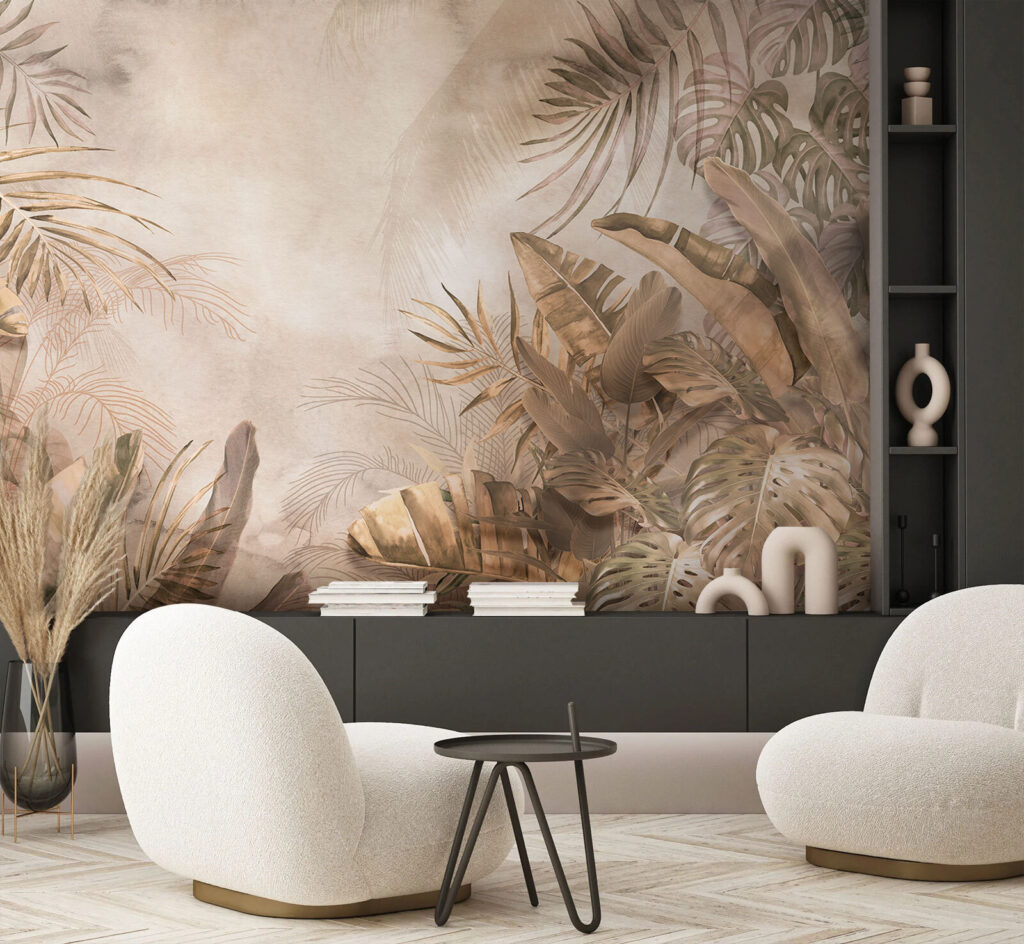 Hojas tropicales con luz — interior 1