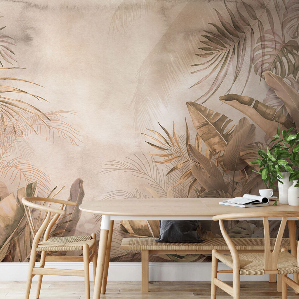 Hojas tropicales con luz — interior 2