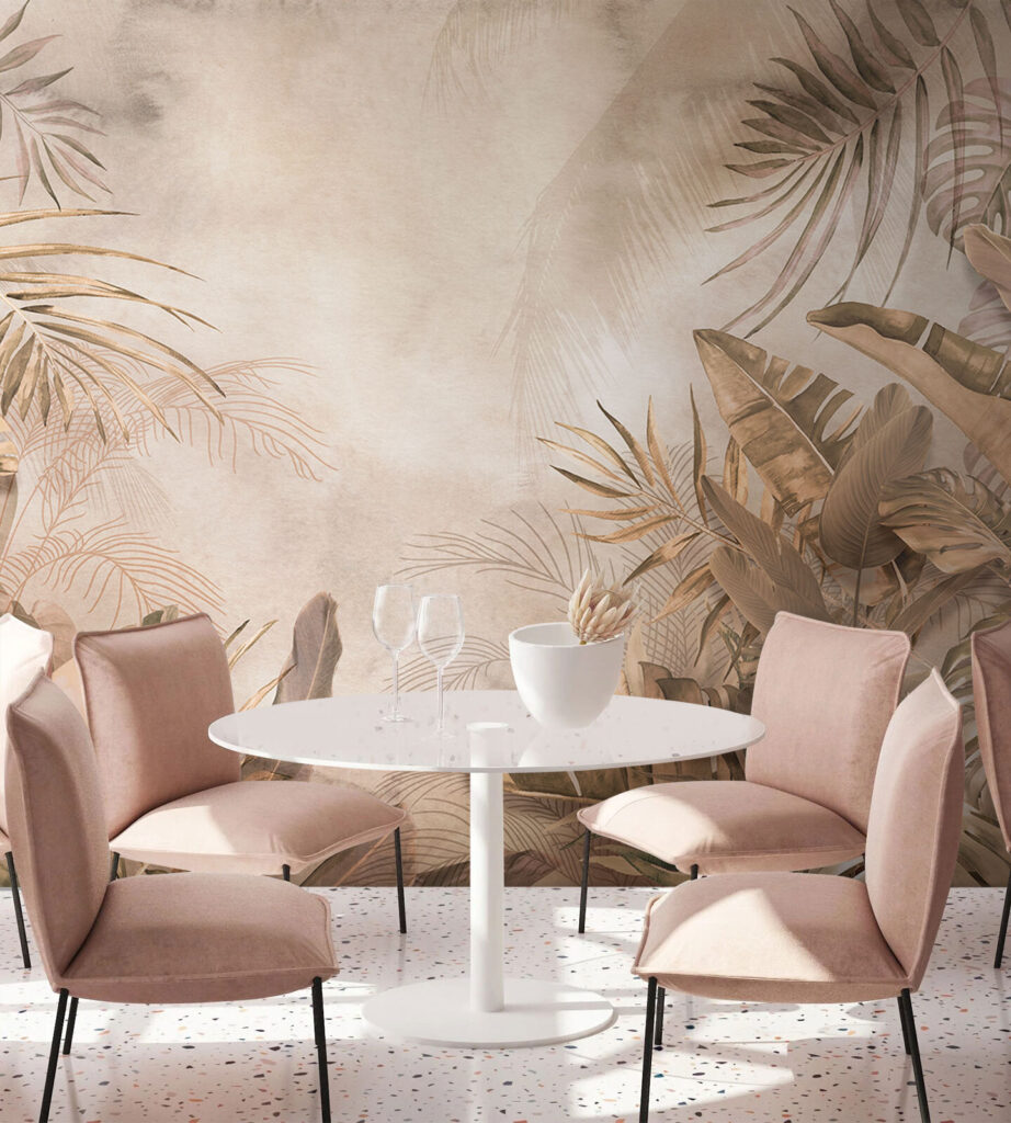 Hojas tropicales con luz — interior 3