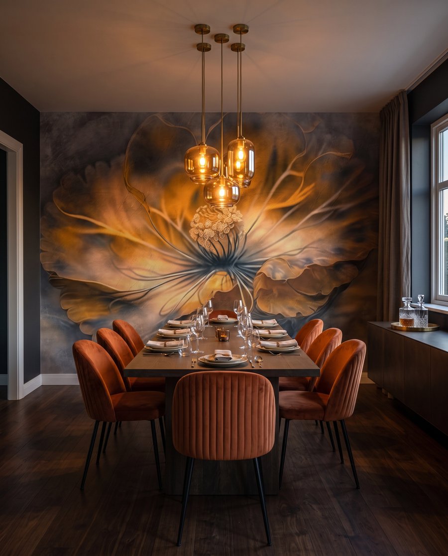 Flor en luz ámbar — interior 6