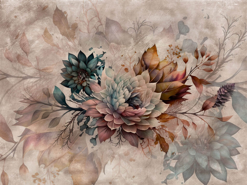 Ramas y flores sueltas — diseño completo