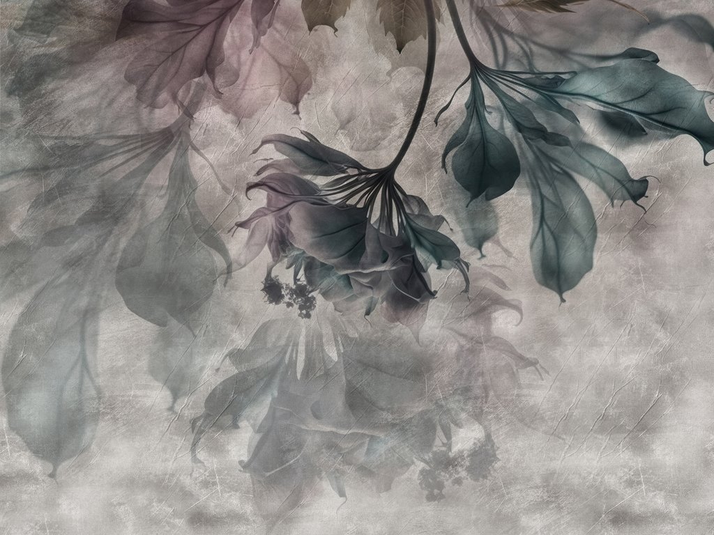 Flor y hojas colgantes — diseño completo