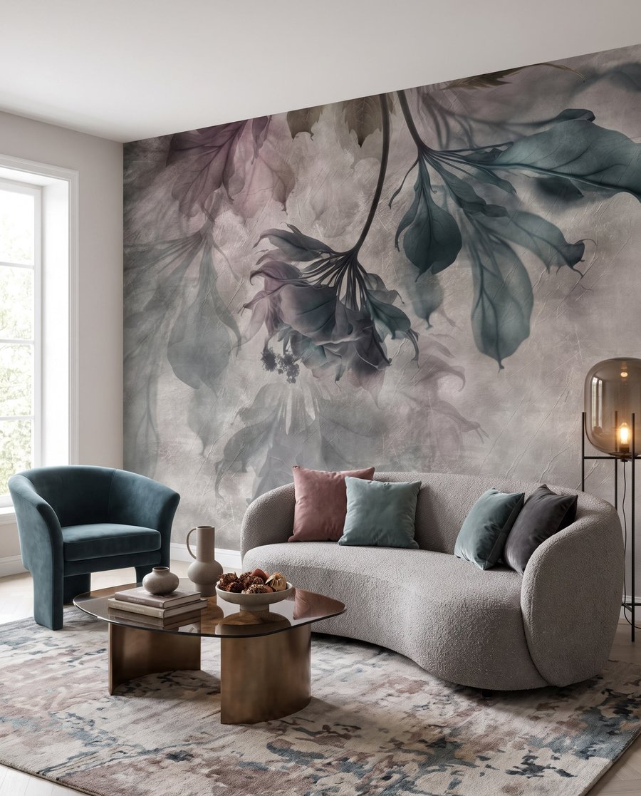 Flor y hojas colgantes — interior 3