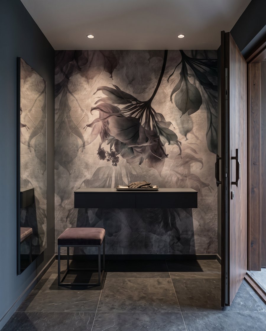 Flor y hojas colgantes — interior 4