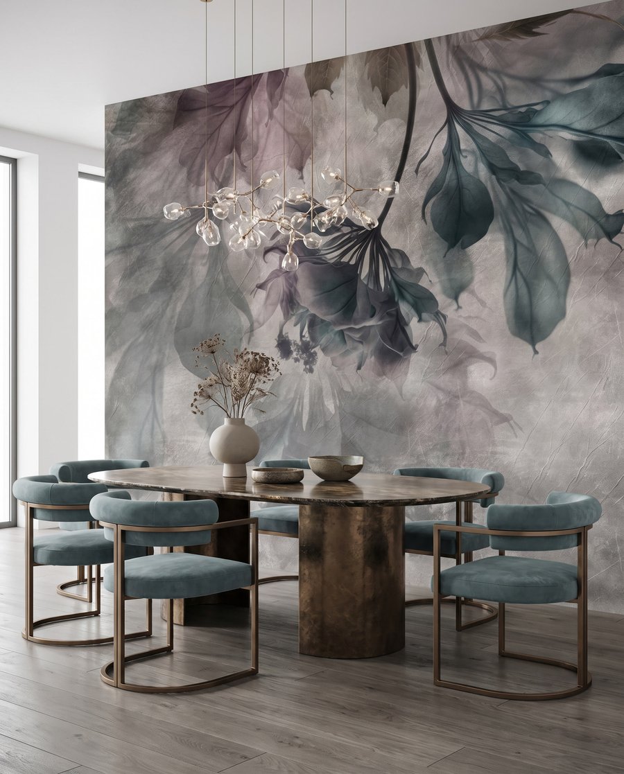 Flor y hojas colgantes — interior 5