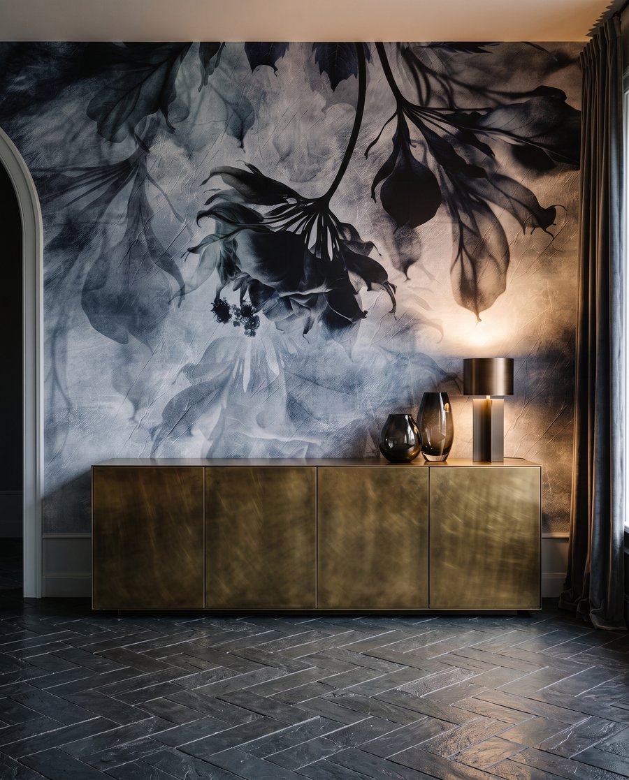 Flor y hojas colgantes — interior 4