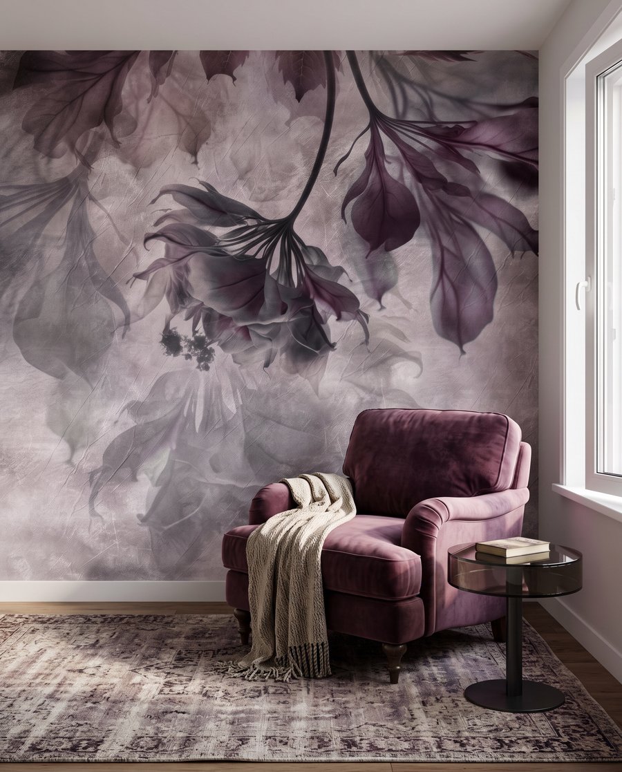 Flor y hojas colgantes — interior 4
