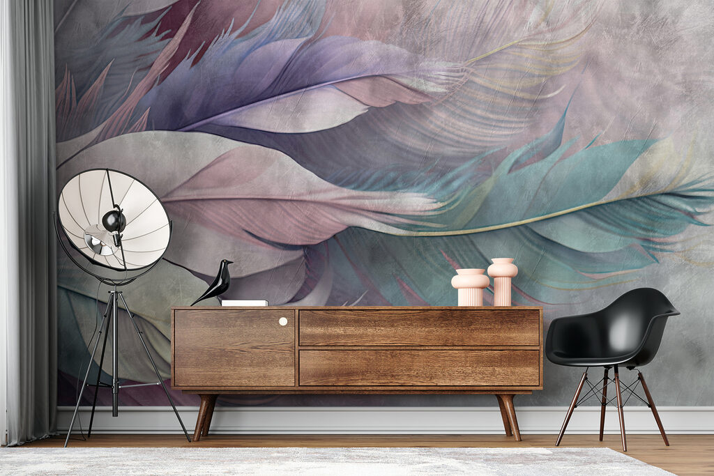 Plumas en tonos pastel — interior 4
