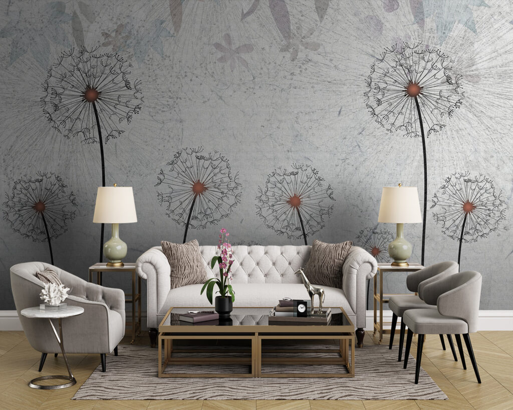 Cabezas blancas en tallos — interior 2