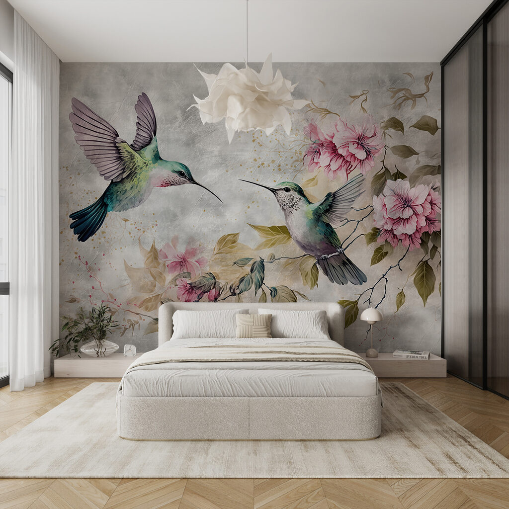 Colibríes junto a flores — interior 4