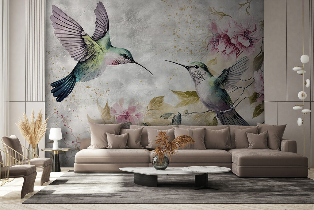 Colibríes junto a flores — interior 5