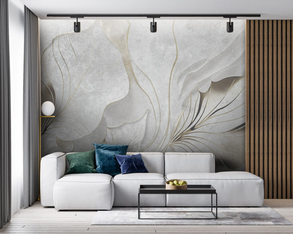 Hojas blancas plisadas — interior 2
