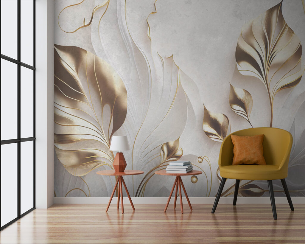 Hojas doradas con pliegues — interior 3