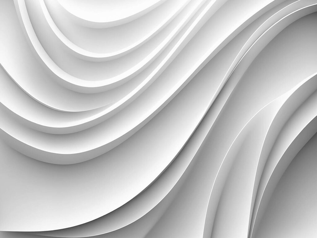 Flujo de pliegues blancos — diseño completo