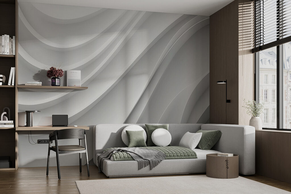 Flujo de pliegues blancos — interior 4