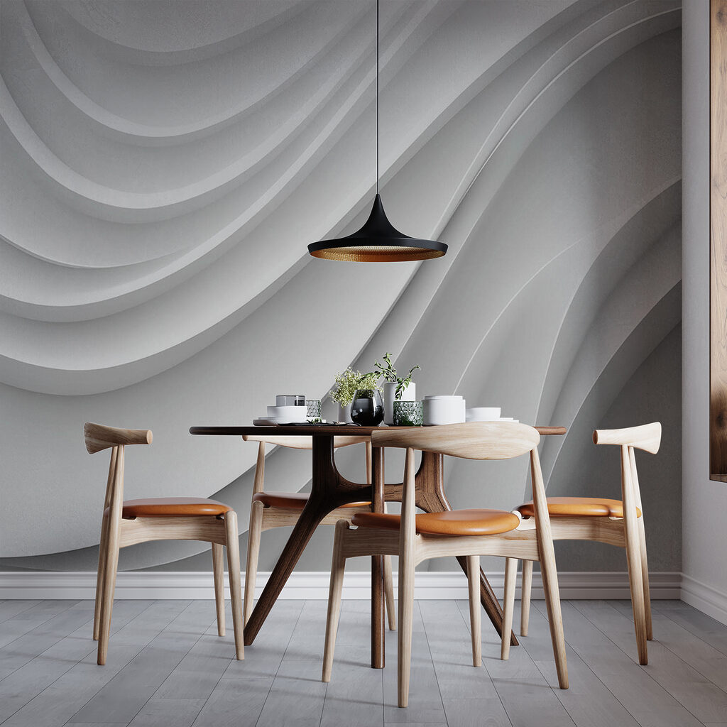 Flujo de pliegues blancos — interior 5