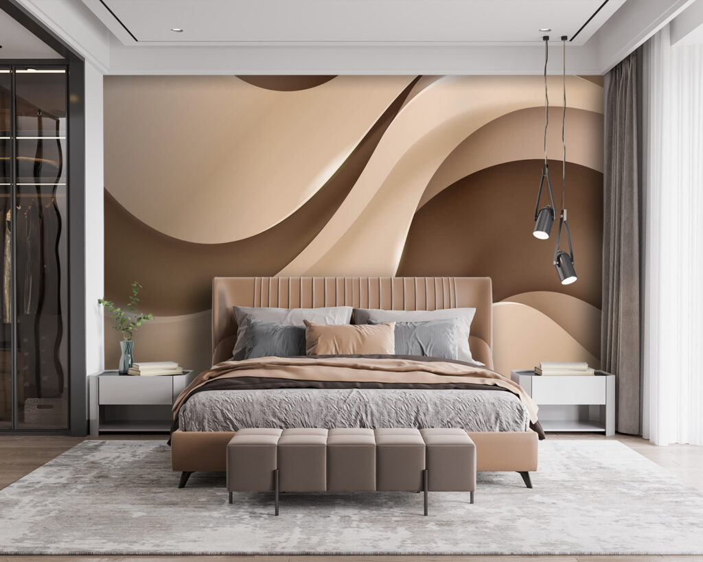 Formas onduladas en taupe — interior 1