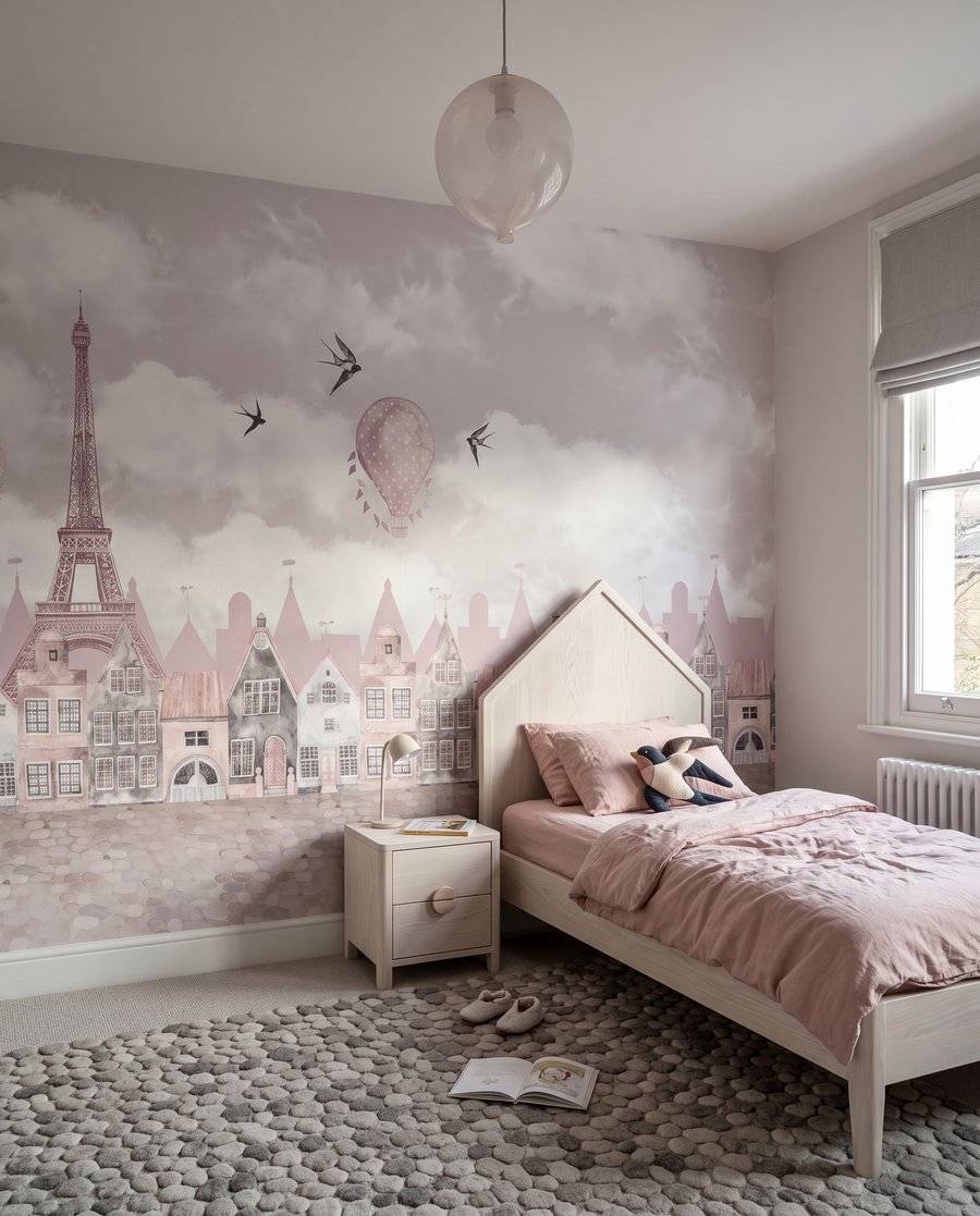 Casitas rosas bajo nubes — interior 3